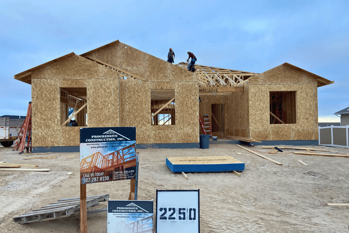 Progressive residential home build framing