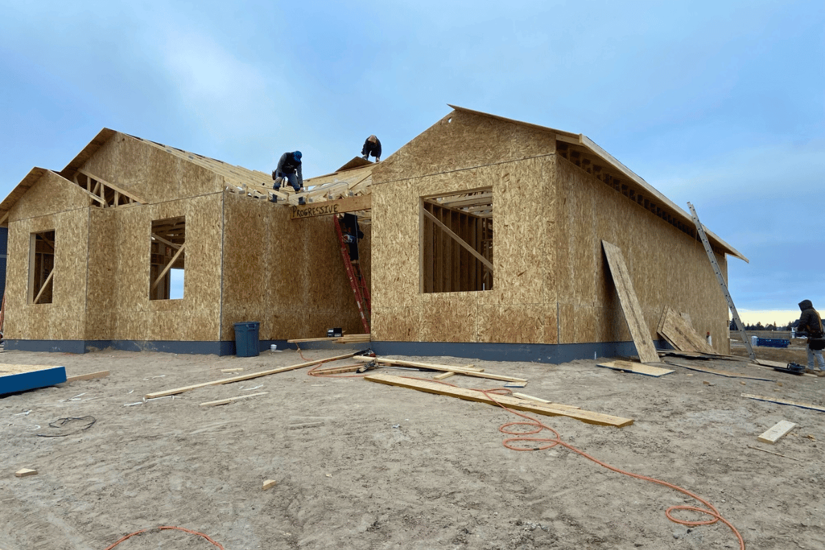 Progressive residential home construction framing